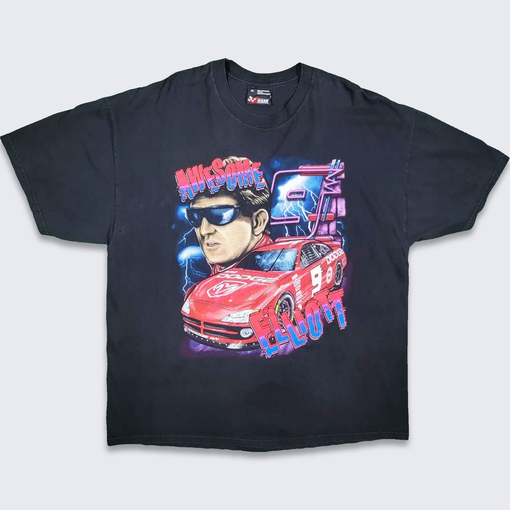 NASCAR Vintage Bill Awesome Elliot Lighting T-Shirt - Dodge - Chase Authentics